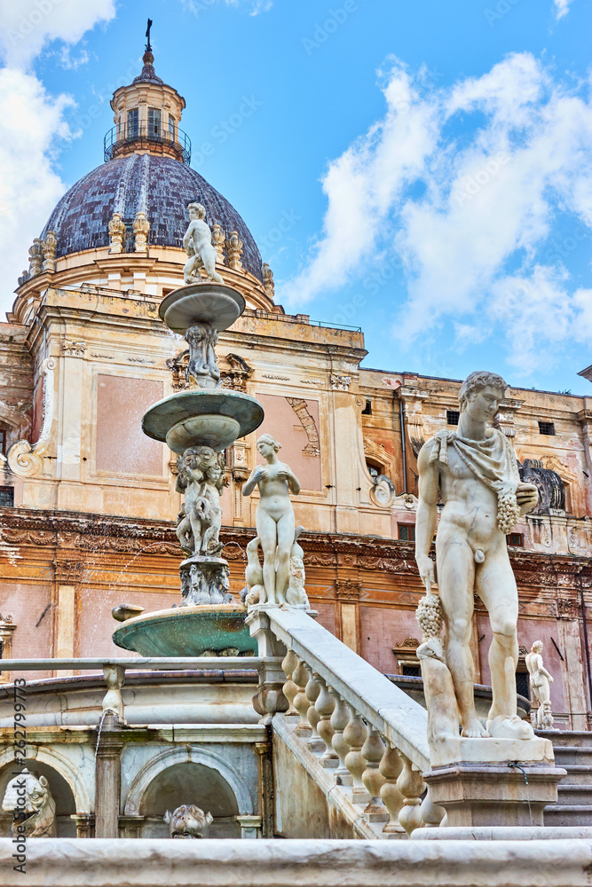 The Praetorian Fountain in Palermo