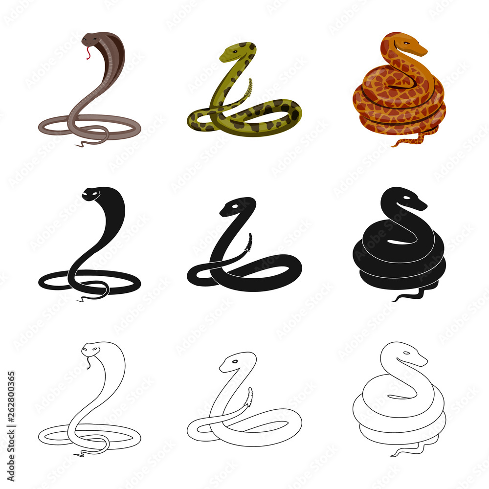 Obraz premium Vector illustration of mammal and danger sign. Set of mammal and medicine stock vector illustration.