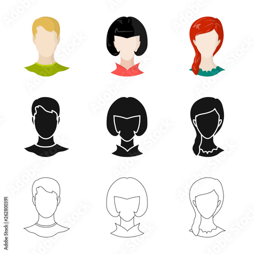 Isolated object of professional and photo sign. Collection of professional and profile vector icon for stock.