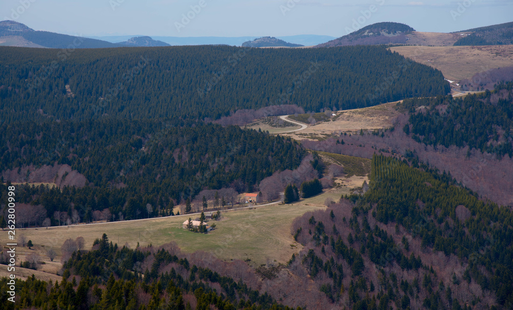 Landschaft um den Mont Gerbier de Jonc in den Monts d'Ardeche