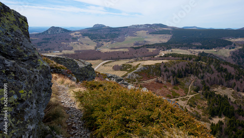 Bergwelt beim Mont Gerbier de Jonc in den Monts d'Ardeche