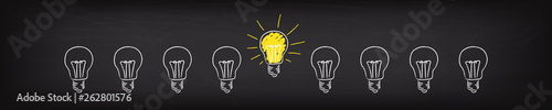 Idea Lightbulb glowing Banner