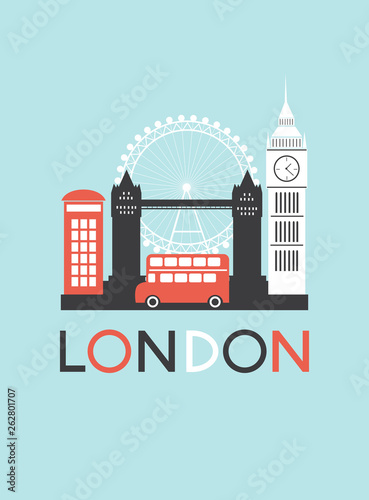 Man in London. Vector