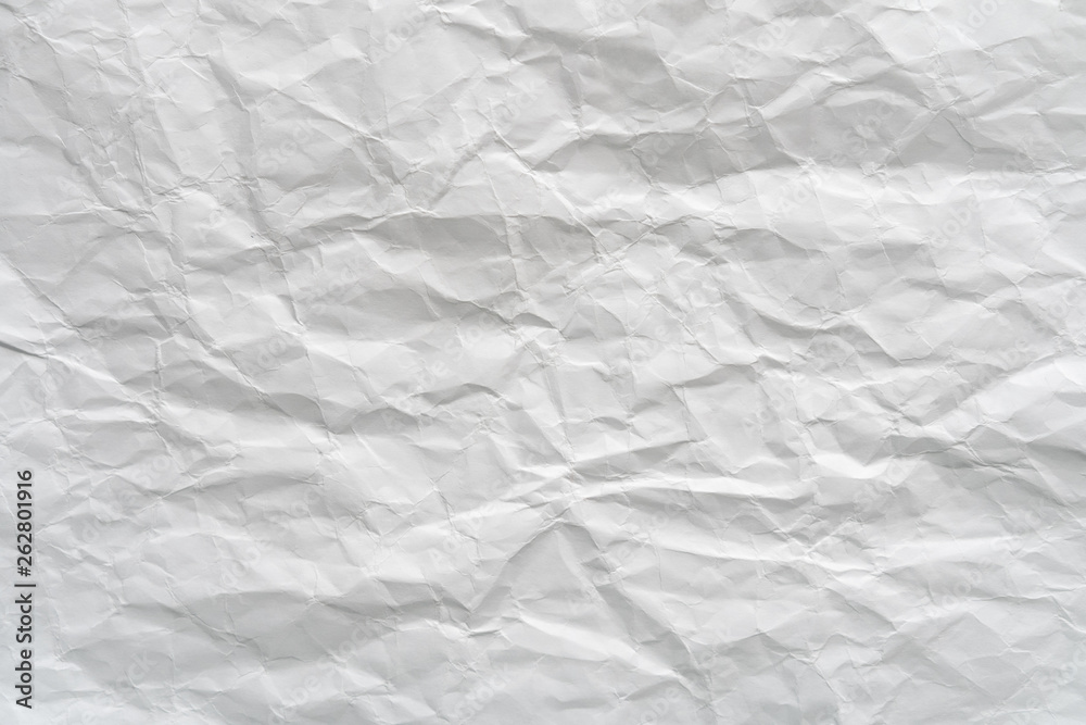 Obraz premium Crumpled white paper background texture
