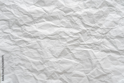 Crumpled white paper background texture