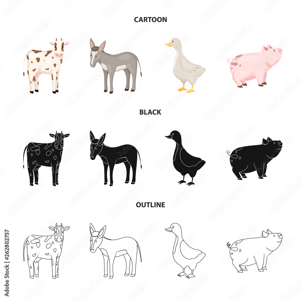 Isolated object of breeding and kitchen icon. Set of breeding and organic stock symbol for web. Isolated object of breeding and kitchen icon. Set of breeding and organic stock symbol for web.