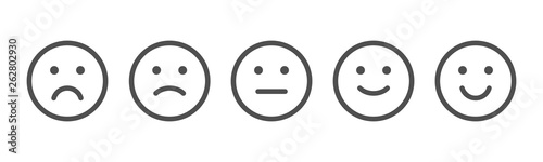 Obraz na płótnie Rating emotion faces