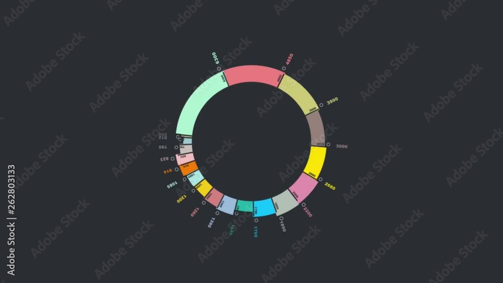 4K Modern Circle Chart Animation 4K Modern Circle Chart Animation