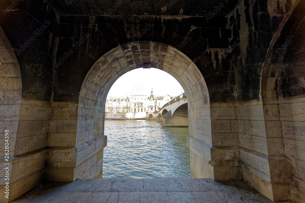 Arch on Seine River - Paris, France