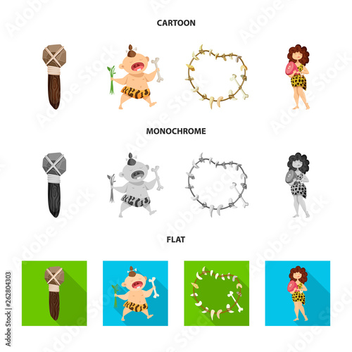 Vector design of evolution  and prehistory sign. Set of evolution  and development  stock symbol for web.