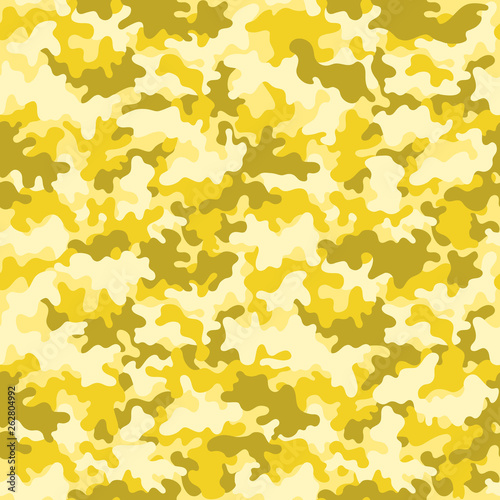 Fototapeta Camouflage Seamless Pattern - Yellow camouflage repeating pattern design
