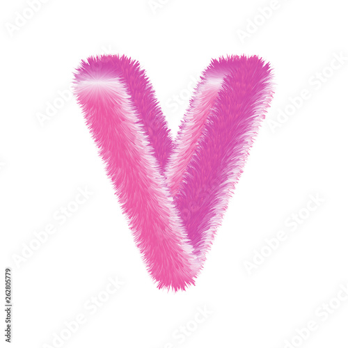 Fluffy Colored Typography 3D Letters