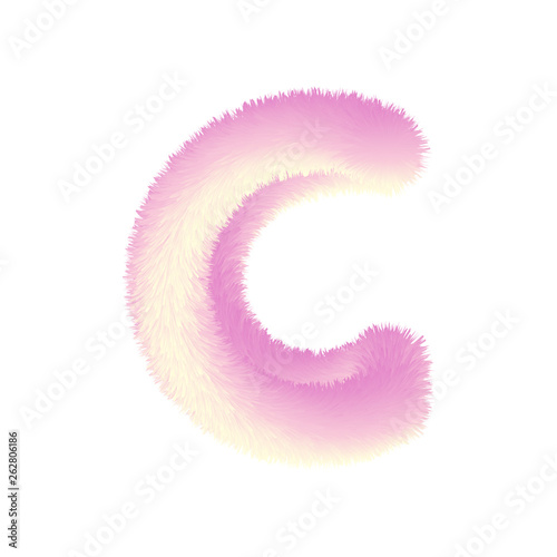 Fluffy Colored Typography 3D Letters