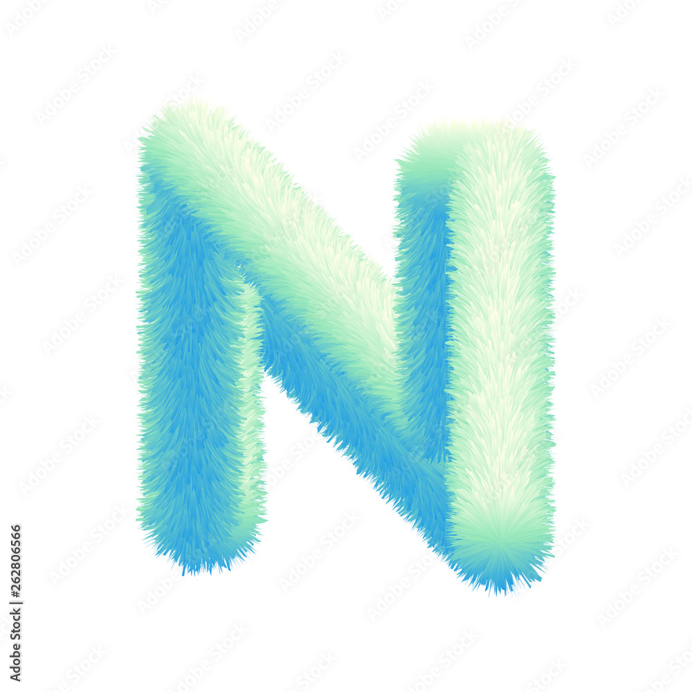 Fototapeta premium Fluffy Colored Typography 3D Letters