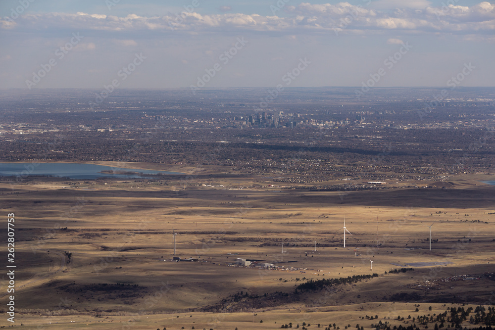 An aerial view of Denver, Colorado