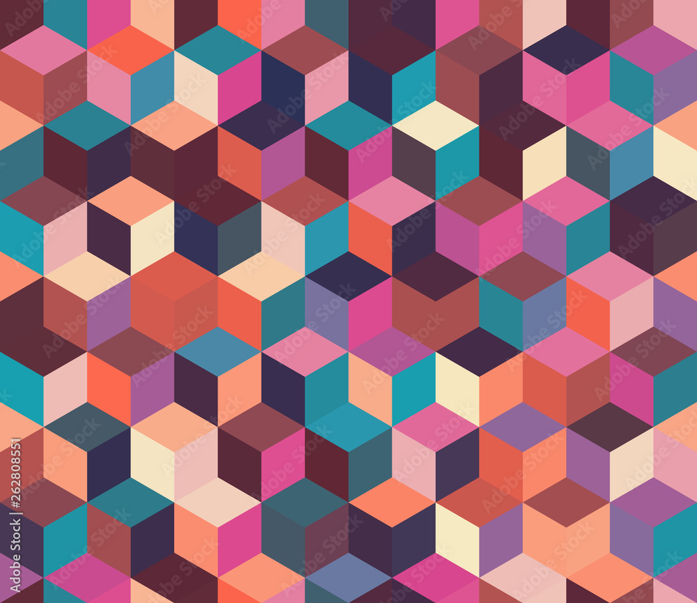 Seamless multicolor geometric pattern.