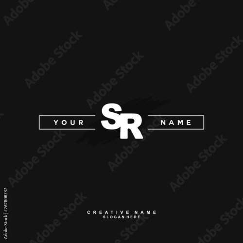 S R SR Initial logo template vector