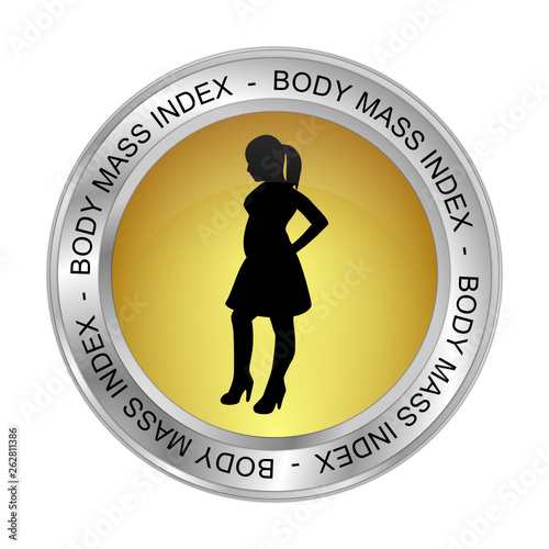 Body Mass Index Button - 3D illustration