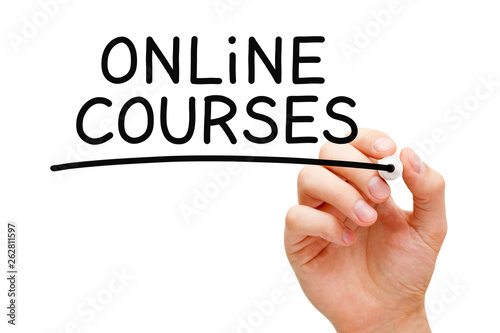 Online Courses Handwritten With Black Marker