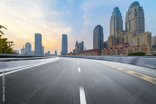 Expressway and Modern Urban Architecture in Tianjin, China © onlyyouqj