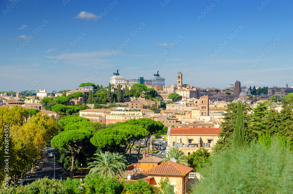 beautiful panorama of Rome, Latium, Italy