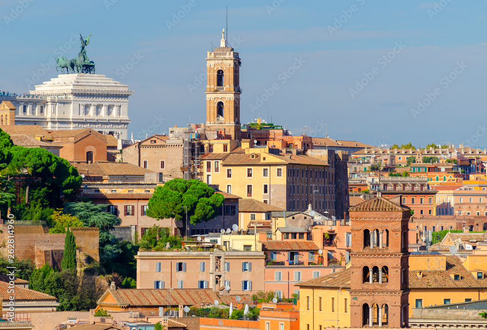 Beautiful panorama of Rome, Latium, Italy