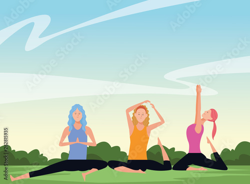 women yoga poses