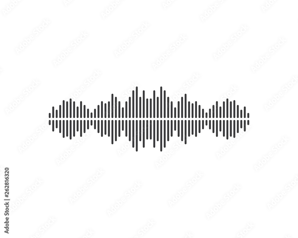 sound wave,pulse ilustration logo vector icon