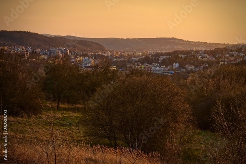 Sunset over the city