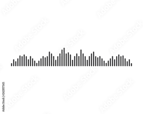 sound wave pulse ilustration logo vector icon