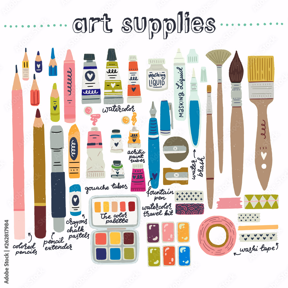 art supplies clipart