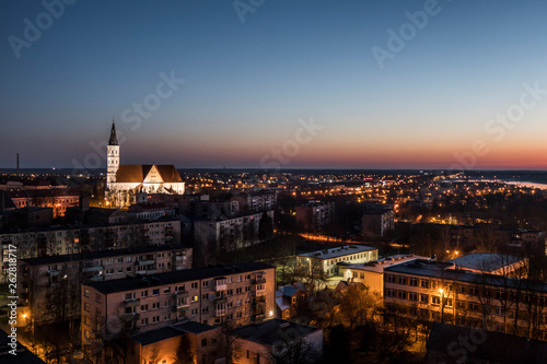 Siauliai, Lithuania Cathedral of Saints Peter and Paul and skyline. © Alexander