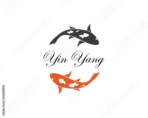 Koi fish logo vector