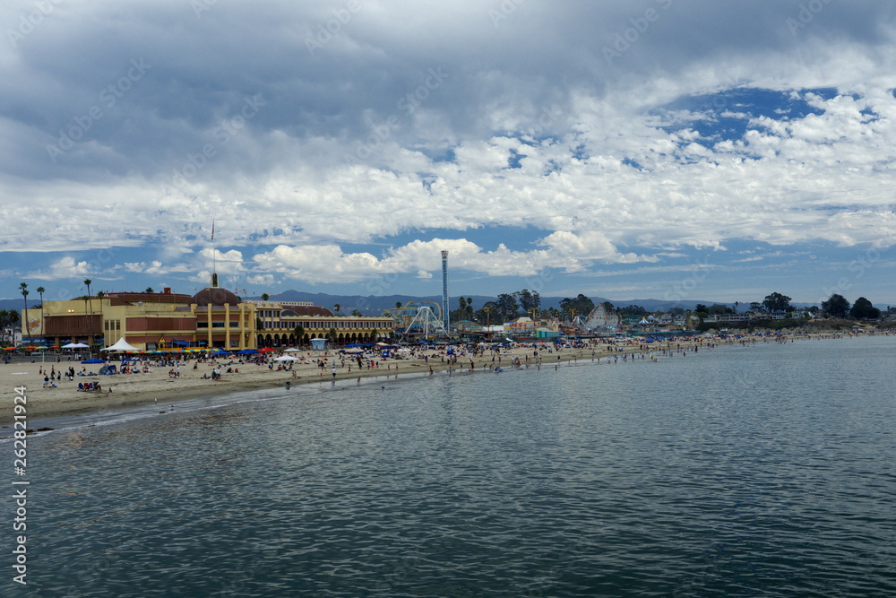 view of beach in Santa Cruz California USA