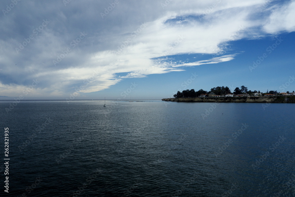 view over sea in Santa Cruz California USA