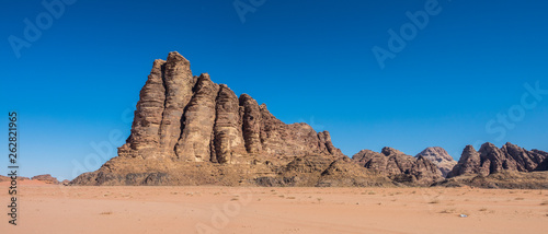 Rocks in Wadi Rum desert - 21:9 panoramic