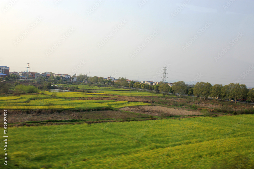 Fototapeta premium China's high-speed railway construction scene