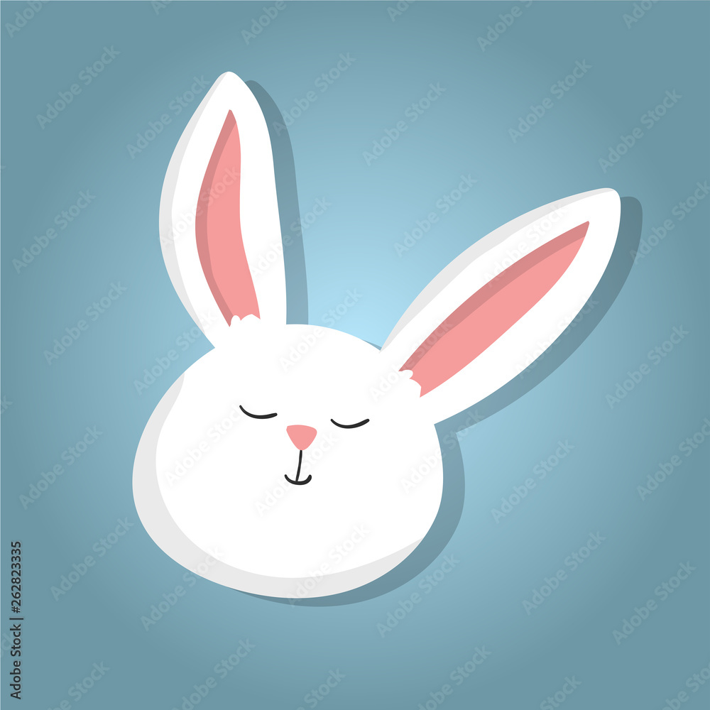 Easter rabbit, cute cartoon character bunny draw Easter rabbit, cute cartoon character bunny draw