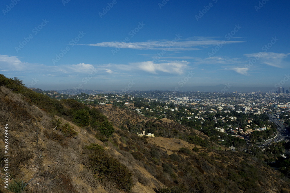 panoramic view of the city of Los Angeles California USA