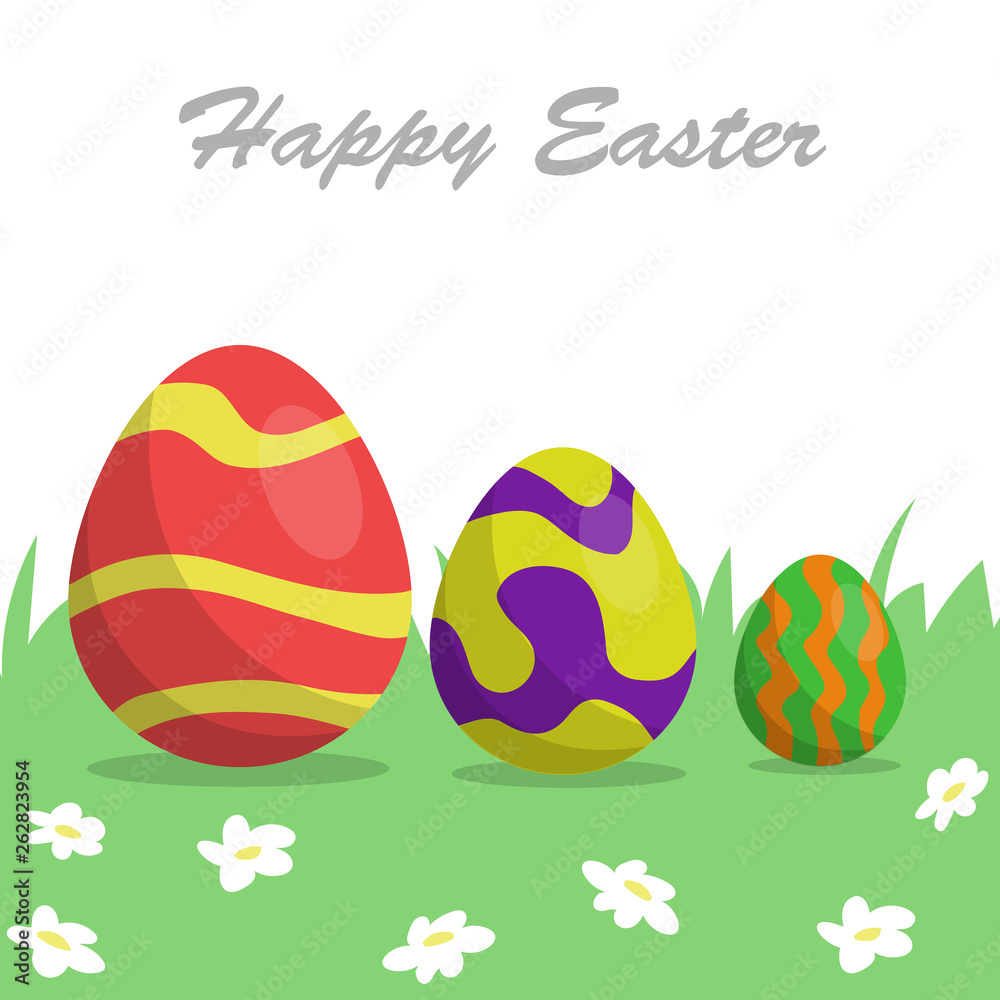 Cute, fun easter eggs cartoon illustration pattern Cute, fun easter eggs cartoon illustration pattern
