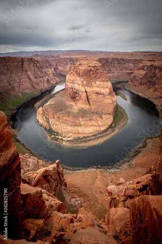 Wide angle view over Horseshoe Bend in Arizona - travel photography