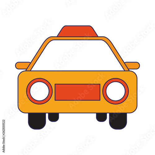 Taxi cab vehicle frontview