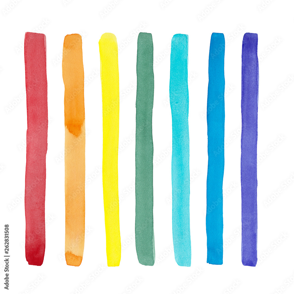 Colorful rainbow brushes. Colorful rainbow brushes.