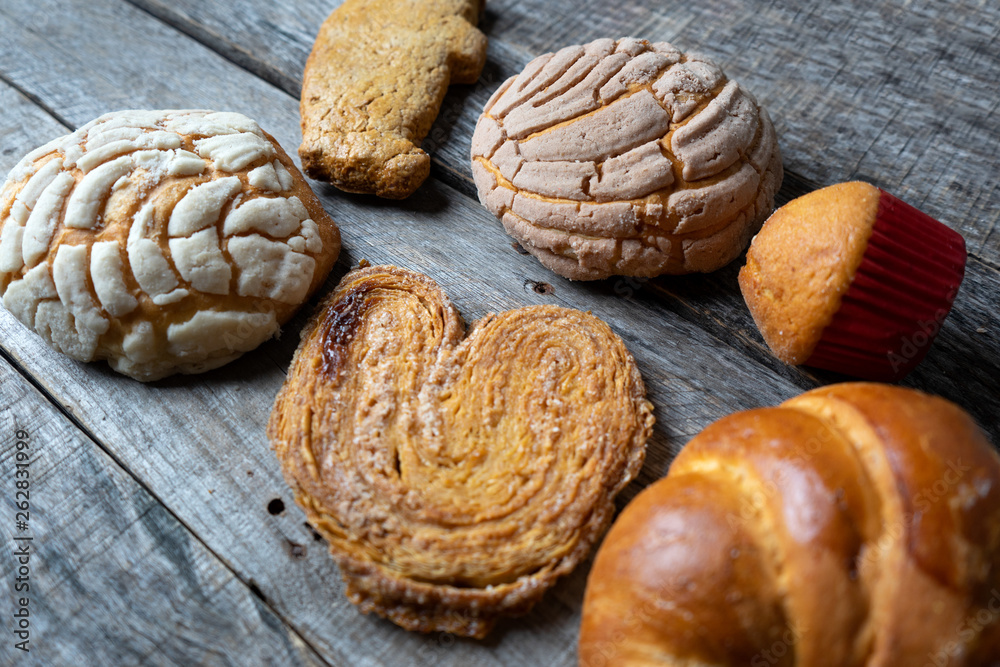 Set of mexican sweet bread Set of mexican sweet bread