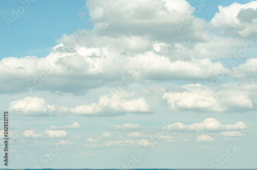 Blue Sky with Clouds in a sunny day