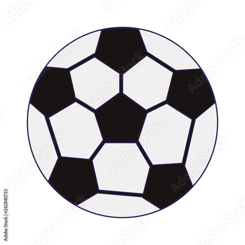 Soccer ball sport cartoon blue lines © Jemastock