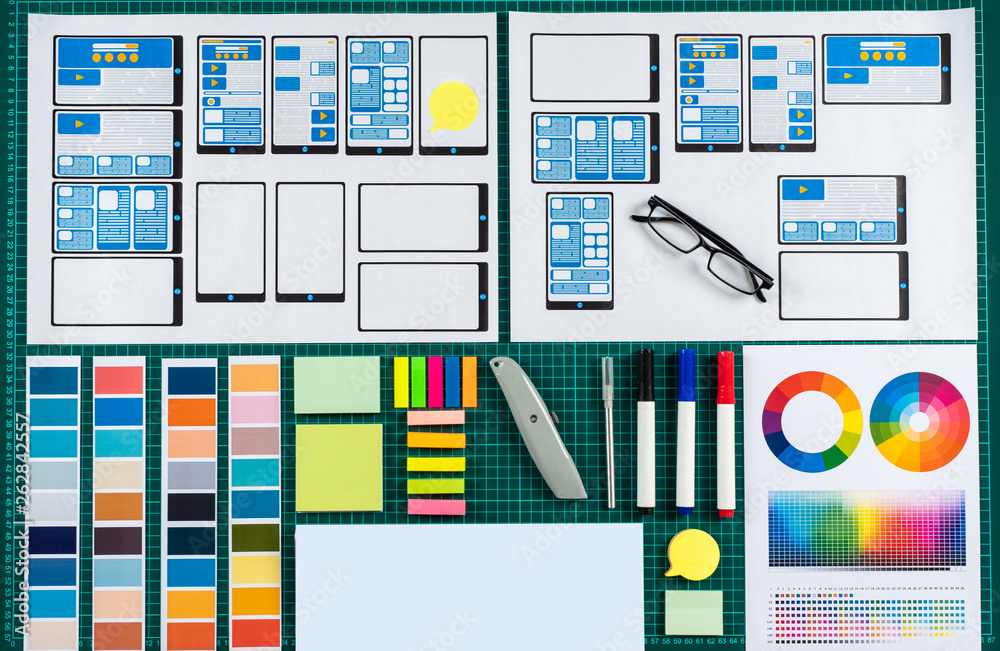 UX UI design. Graphic design for web application layout. Visualization ...