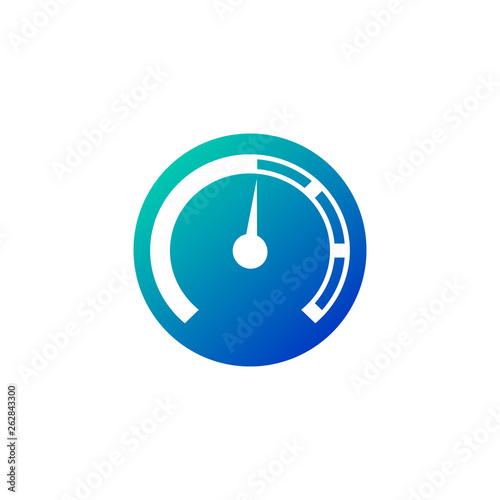 Analog gauge meter in circl...