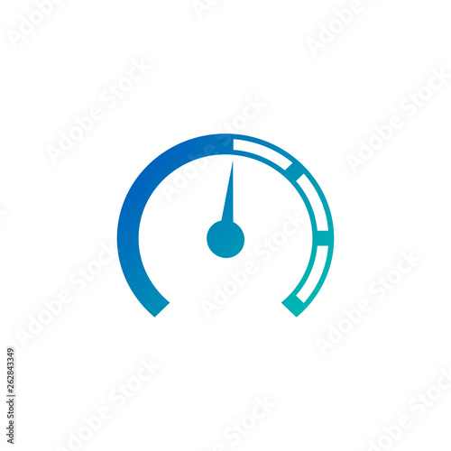 Analog gauge meter in circle for graphic and web design, Modern simple vector sign. Trendy symbol for website design web button or mobile app