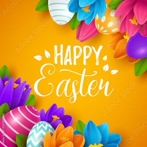 Happy easter egg day background template